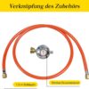37ab6375ca30ff0b BACOENG Hockerkocher Gas 10KW, 4 Fuß Wok Campingkocher Inklusive 1.5 m Schlauch und 50 mbar Druckregler, 4-beiniger Gaskocher Camping Für Camping und Outdoor