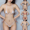 37b36561c05f12a5 2pcs Women Thongs Bra Bikini Sets Swimwear Swimsuit G-String Underwear Kit Micromini Bikinis Backless Tether Lingerie Nightclub