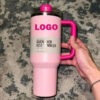US stock Water Bottles Starbcks Winter 1:1 Target Red Tumblers Cosmo Pink Flamingo Mugs H2.0 Replica 40oz Cups With Silicone Lid and Straw Car GG0222