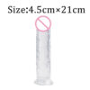 37b98cdb27b8f128 7 Size Realistic Dildo Jelly Penis Suction Cup Dildo Big Dick Female Masturbator Clitoral Stimulator Lesbian Sex Toys For Women