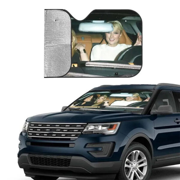 37bd69988cbb3e58 Fashion Printed Car Sunshade Windscreen Visor Windscreen Heat Reflector Protect Car Interior
