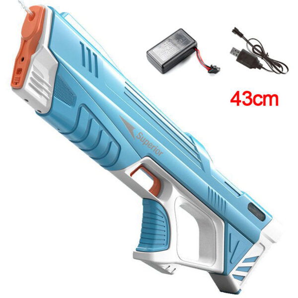 43cm Full Electric Automatic Water Storage Gun Portable Children Summer Beach Outdoor Fight sy Toys for Boys Kids Game