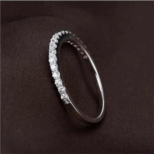 Fashion Original 100% Sterling Sier Band Rings Women Wedding Jewelry Gift Classic Simulated Platinum Diamond CZ RING