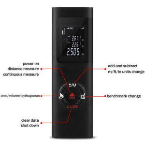 37cc787f4947ceee Mini Smart Rangefinder Intelligent 60M Digital Laser Rangefinde Usb Charging Rechargeable Handheld Distance Meter