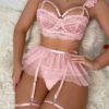 37d6b3ee465b7bc8 Porno Erotic Sexy Lingerie Set Woman Lace Transparent Sex Underwear Brief Sets Bra Kit Push Up Breves Sets Erotic Bra