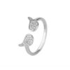 37e97533eff738b4 WYEAIIR Sterling Sier Diamond Angel Wings Cool Resizable Opening Ring For Women Jewelry