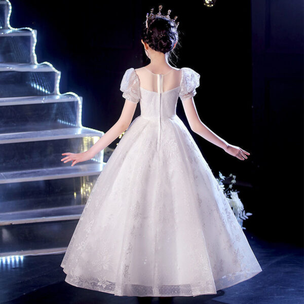 Girl’s Puffed yarn Princess long Super fairy Children Pageant Gown Sequin Kids Dresses For Party Wedding Girls Dress