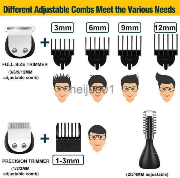 3823c3791a459db5 Shavers Original Digital Display All In One for Men Eyebrow Beard Trimmer Electric Hair Clipper Grooming Kit Haircut x0918