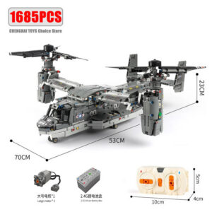 382f94ba190c90c1 WW2 Technical Electric Osprey Transport Aircraft Building Blocks High-Tech Sets Military Fighter Bricks Boys Toys for Kids Gifts