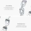 Modian Fashion Geometric Clear CZ Ring Real 925 Sterling Silver Exquisite Stackable Finger Rings For Women Statement Jewelry