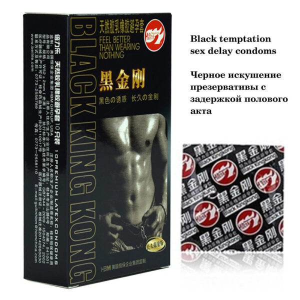 Black Passionate Condoms Sex Delay Ejaculation Sex Toy for Men Penis Cock Sleeves Temptation Accessories Erotic Long-Lasting 18+