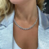 3869c90ad539348f 1carat Heart Cut Moissanite Tennis Necklace Bracelet Jewelry Set for Women Sier Diamond Neck Chain Choker with Certificate