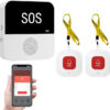 Wireless WiFi Caregiver Pager Call Button Emergency SOS Medical Alert System for Seniors Patients Elderly At Home