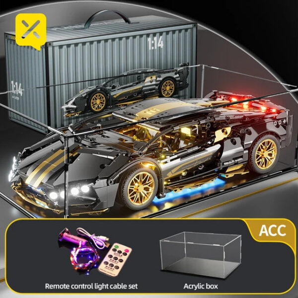 38772ba454e6de80 ToyX 1:14 Supercar Building Block Toy Optional Power Group 14+ Technology Design Christmas Gift for Adults and Kids With Box