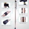 389329df47f6eb41 Hiking Camping Mountaineering Walking Stick Telescopic Baton Trekking Poles Folding Cane Crutches Pole Unisex