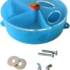 Bird Creative Foraging System Wheel Seed Food Ball Rotate Training Toy for Small and Medium Parrots Parakeet Cockatiel Conure (Blue)