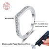 38ae5d84d9163101 NeeTim Moissanite Ring Sterling Sier with White Gold Plated Full Diamond Band Engagement Wedding Bridal Rings for Women