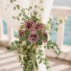 Mocoosy 50Pcs Artificial Flowers Dusty Roses Real Touch Fake Foam Rose Bulk with Stems for DIY Wedding Bouquets Bridal Shower Centerpiece Floral Arrangements Valentine's Day Party Home Decorations