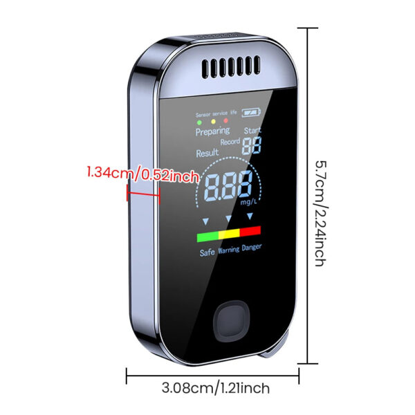 38c5ec18176971b2 NEW Digital Breath Alcohol Tester Professional Breathalyzer With LCD Display USB Rechargeable Electronic Alcohol Tester Keychain
