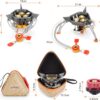 38d080c352cc6808 WADEO 7200W Windproof Camping Stove, Camping Gas Stove with Piezo Ignition and Butane Adapter, Portable Camp Stove Burner for Outdoor Backpacking Hiking and Picnic
