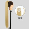 38d200b6fc9f1048 34inches Synthetic Ponytail Hair Extension Clip in Fake Wig Hairpiece Blonde Wrap Around Pigtail Long Smooth Overhead Pony Tail