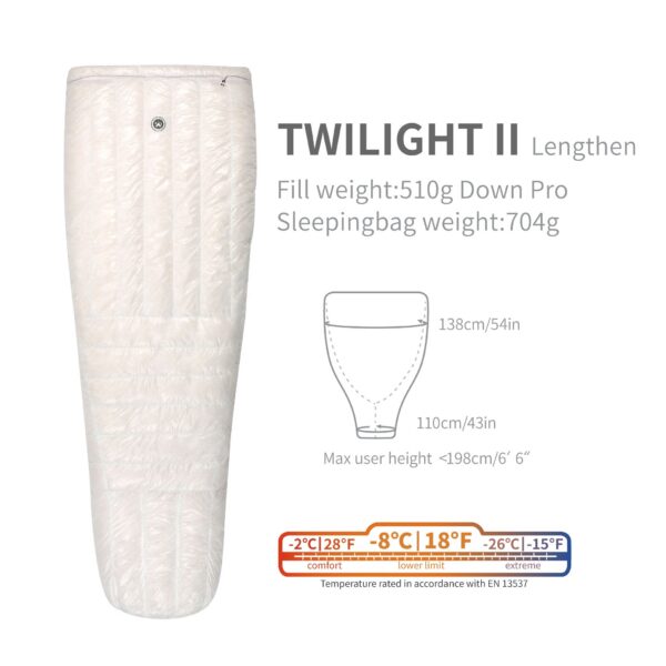 AEGISMAX Wind Hard Twilight 10D -5 Degree 800FP Down Ultralight Camping Quilt Sleeping Bag Winter Hiking Equipment