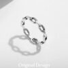 38dded02b9358862 MODIAN 925 Sterling Silver Daily Retro Lock Eternity Bands Rings Vintage Stackable Party Fine Jewelry For Women Accessories