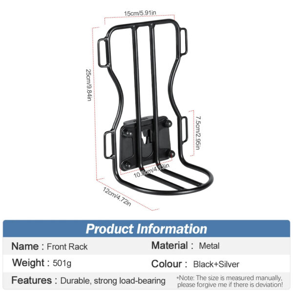 NEWBOLER Metal Front Rack for Brompton Bike Bag Front Lightweight Shelf Luggage Rack Bicycle Accessories