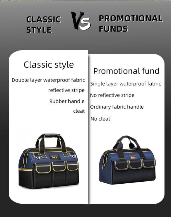 AIR Multifunctional Tool 1680D Oxford Cloth Electrician Waterproof and Wear-Resistant High Capacity Storage Bags
