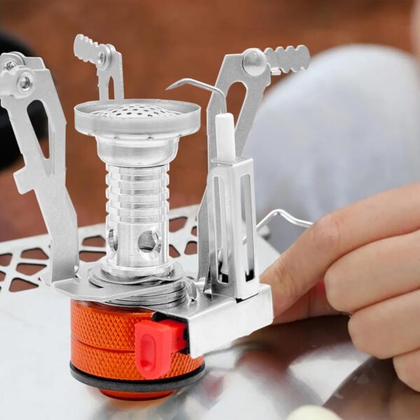 Camping Gas Stove, Portable Windproof Backpacking Stove Cooking Stoves 3000W Camping Stoves with Carry Box for Outdoor Cooking Hiking Travelling Fishing Picnic Trekking