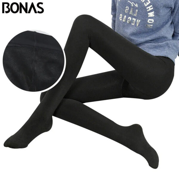 38f2b107813b8a03 Women Socks BONAS Super Elastic Veet Pantyhose Tights Autumn Winter Warm Female Thin Collant Stretchy9323288