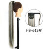 38f52d2bfd55dfb6 34inches Synthetic Ponytail Hair Extension Clip in Fake Wig Hairpiece Blonde Wrap Around Pigtail Long Smooth Overhead Pony Tail