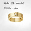 Screw love woman Classic designer jewelry rings for couples Titanium Steel diamond ring Gold Sier Rose Never fade Not allergic 4/5/6mm