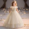 390572f53098f692 Children Birthday Party Gown Girls Bridemaid for Wedding Elegant Flower Long Formal Evening Dress Pageant Ceremony Dresses