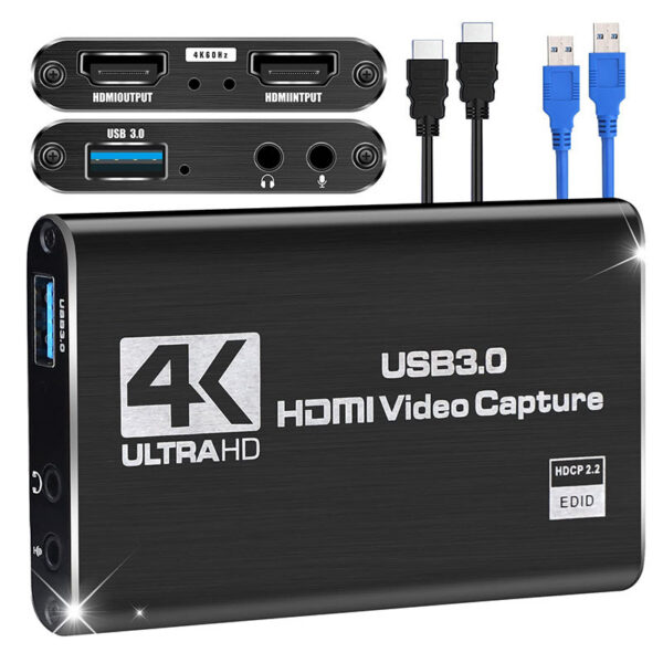 4k Hdmi Video Capture Card Streaming Black Full Hd 1080p 60fps Usb Cam k Game Audio For Nintendo Switch Ps5 3ds Xbox Ps4