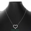 Smyoue 2CT Pass Tested Moissanite Heart Necklace for Women S Sier Plated Platinum Simulated Diamonds Pendant Birthday Gift
