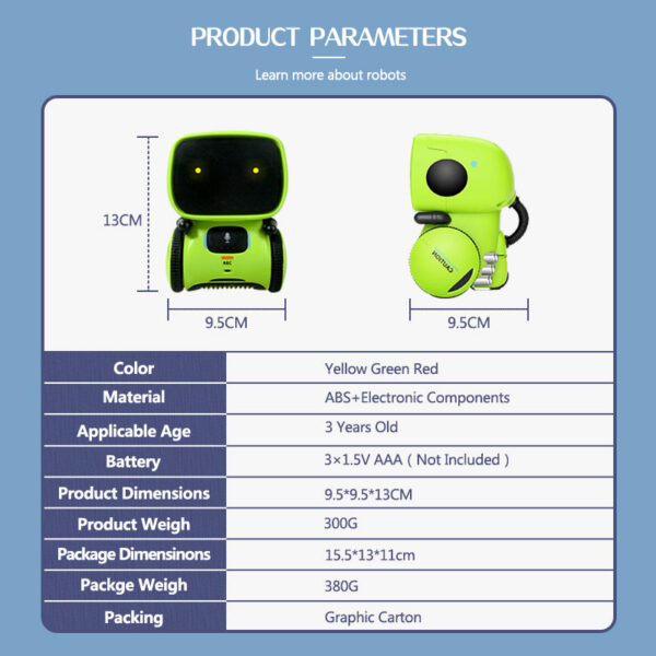 3920058c0c2bd4a7 Interactive Cute Toy Smart Robot for Kids Dance Voice Command Touch Control Toys birthday Gifts