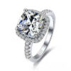 Emerald Cut 2ct Diamond Cz Ring Sterling Sier Promise Engagement Wedding Band Rings for Women Gemstones Party Jewelry Gift
