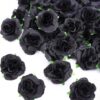 Kesoto 50pcs Pink Roses Artificial Flowers Bulk, 1.6" Small Silk Fake Roses Flower Heads for Decoration, Crafts, Wedding Centerpieces Bridal Shower Party Home Decor