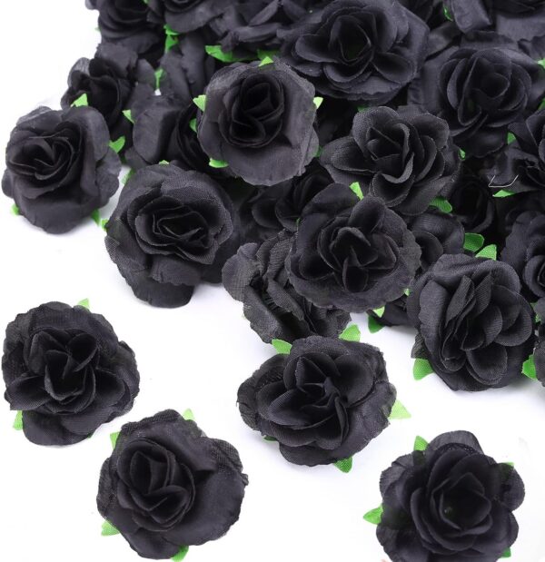 Kesoto 50pcs Pink Roses Artificial Flowers Bulk, 1.6" Small Silk Fake Roses Flower Heads for Decoration, Crafts, Wedding Centerpieces Bridal Shower Party Home Decor