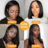 Brazilian 13*4 Front Human Remy 4*4 Short Bob Straight Wig Wigs for Women Swiss Lace QT Hair