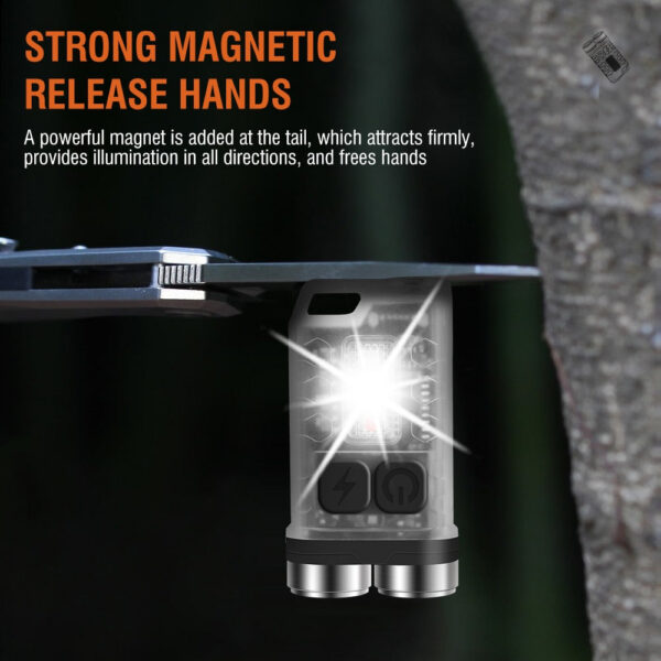 3957104cfead8580 Mini Portable Key LED Flashlight TYPE C Rechargeable Camping Hiking Lantern High Power Luminous Flash Light Pocket Torch