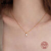 396f0ade82a24325 Jkeli -S Pure sier 14k gold pendant Multi-functional single diamond with six claws Zircon necklace for women gift