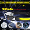 Sensor Headlamp LED Flashlight Rechargeable Headlight Head Torch Built-in Battery 5 Lighting Modes Fishing Camping Lantern