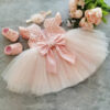 1-5Y Baby Girls Dress for Wedding Party Pink Birthday Princess Dresses Kids Bridesmaids Elegant Gown Cute Girl Bow Vestidos