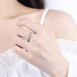 3980882600c13e86 Creative Sapphire Eye Round Full Diamond Crystal Couple Ring For Women Enamel Blue Original Sterling Sier Wedding Gift Jewelry
