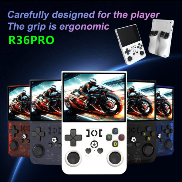 39898c559477b5f0 R36PRO Handheld Console ux System 3.5inch HD Screen 128GB Portable Video Game Player for Kids and Adult