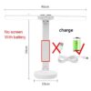 39977e789ee7ecfa LED Clock Table Lamp USB Chargeable Dimmable Desk Lamps 2 Heads 180 Rotate Foldable Eye Protection Desktop Reading Night Lights
