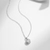 MODIAN 1 Carat D Color Round Bezel Setting Moissanite Pendant Necklace Sier Lab Diamond Women Jewelry With Certificate Box