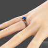 39ab3c30f762ec0c HOYON 14K Gold Color Blue Sapphire For Women Wedding Jewelry Diamond Style Red Gemstone Ruby Rose Ring Free Shipping